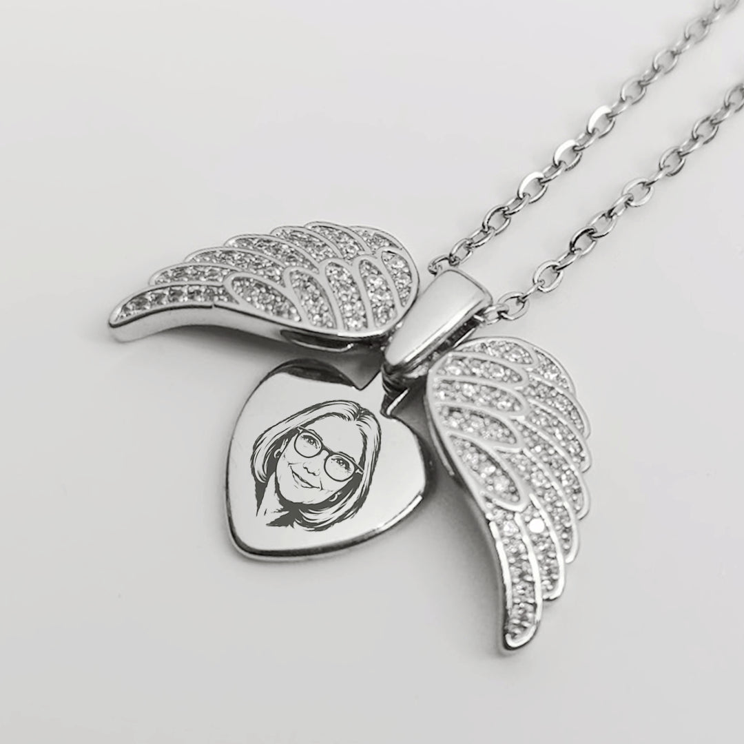 Keepsake Wings Photo Necklace