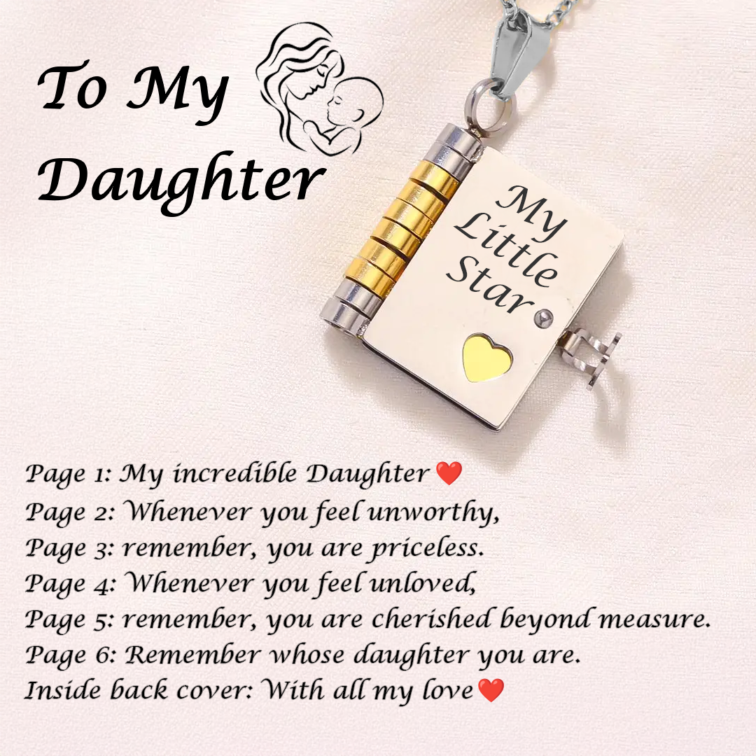 Tiny Tales Book Necklace - To My Daughter/Son