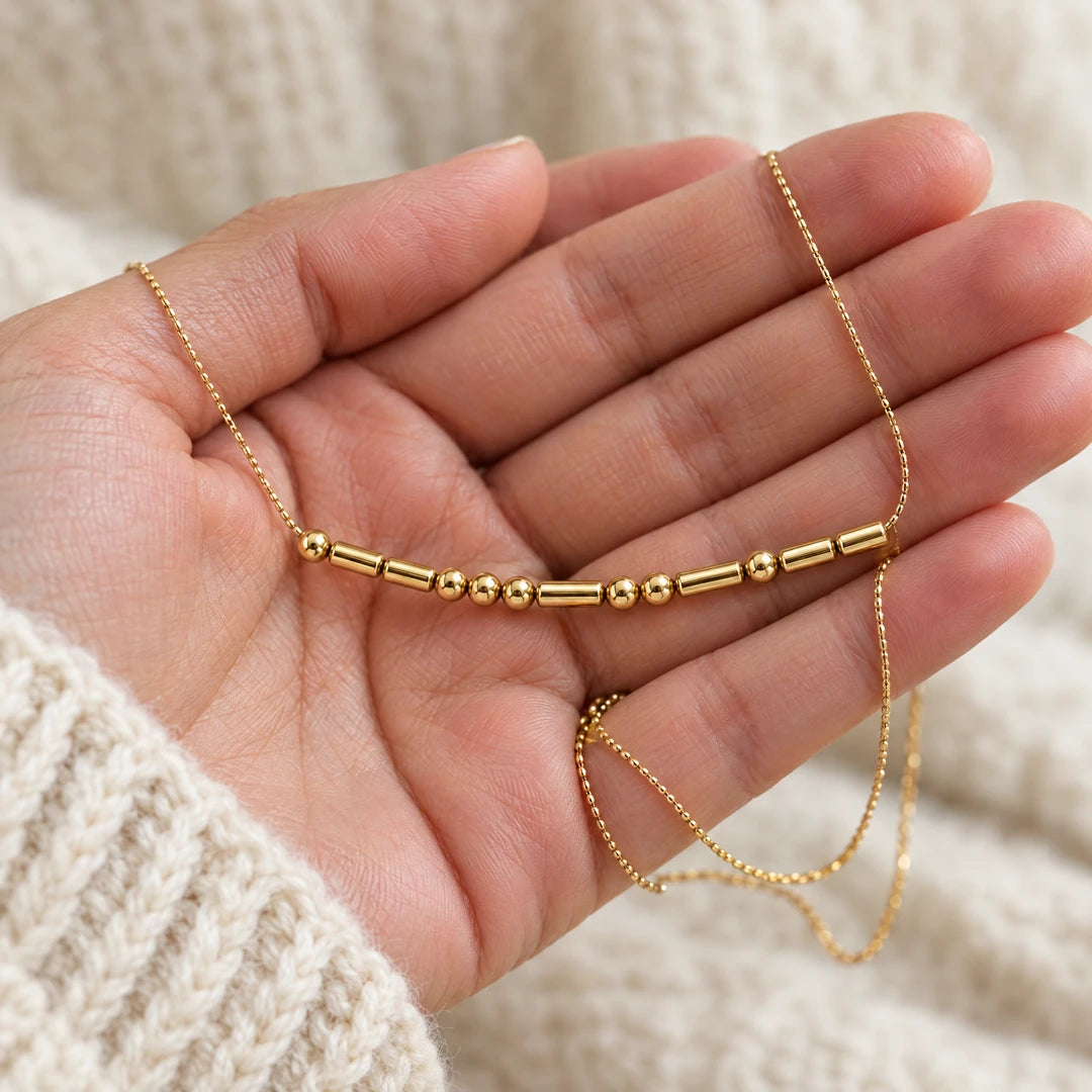 Personalized Morse Code Name Necklace