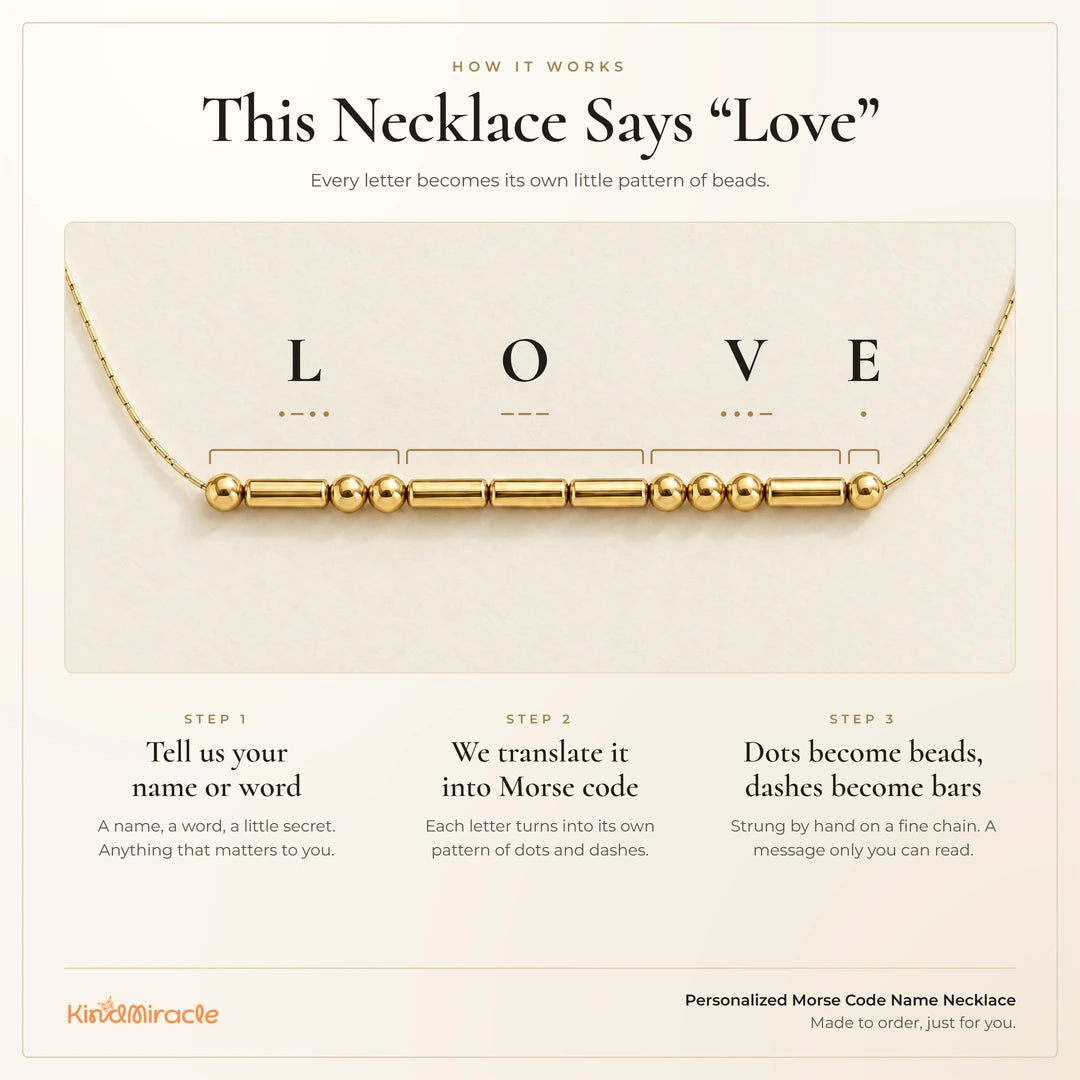 Personalized Morse Code Name Necklace
