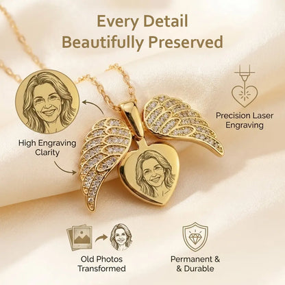 Keepsake Wings Photo Necklace
